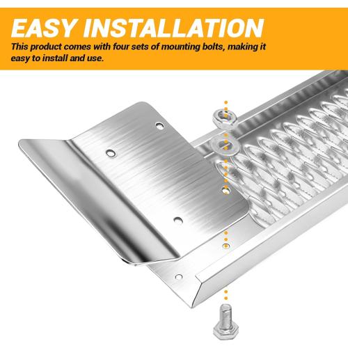 Portabe Folding Steel Ramps, 500 lbs, 77 1-Pcs Heavy-Duty Ramps with Wider Ramp Surface, Anti-Slip Stable Loading Ramp, Fit for Motorcycle, Dirt Bike, ATV, UTV, Lawn Mower, Electric Bicycle