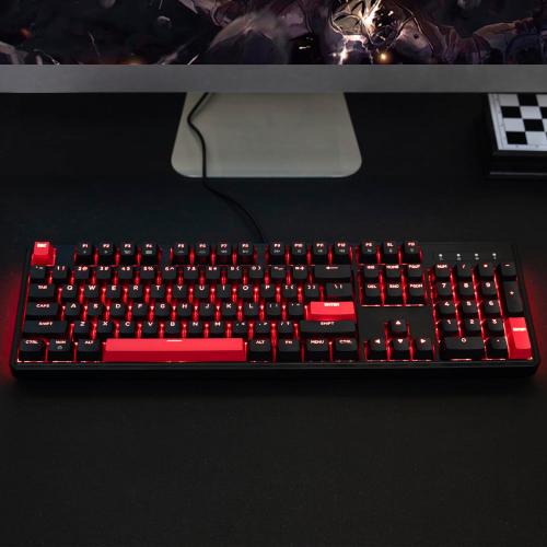 LEMOKEY X3 Wired Mechanical Gaming Keyboard, 100% Layout with QMK/VIA Programmable Keyboard, Brown Switch，Red Backlit for Windows