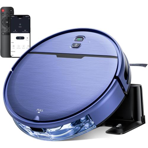 Color Blue Robot Vacuum and Mop Combo, 2 in 1 Robotic Vacuums Cleaner with WiFi/App, Robot Vacuum with Water Tank, Strong Suction, Schedule, Self-Charging, Quiet, for Hard Floor, Pet Hair, Low Pile Carpet