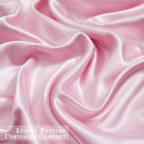 MILVOWOC 6 Pcs Blush Pink Satin Duvet Cover King Size Set, Silky Bed Duvet Cover Ultra Soft Comforter Cover, 1 Satin Duvet Cover, 1 Body Pillowcase, 4 Pillow Cases (No Comforter)