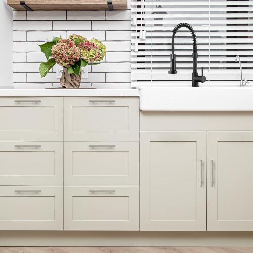 30 Pack | Cabinet Pulls Brushed Nickel Stainless Steel Kitchen Drawer Pulls Cabinet Handles Hole Center with Mounting Template