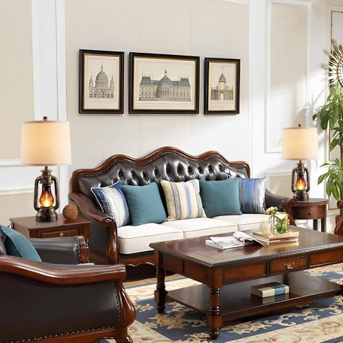 Farmhouse Rustic Table Lamps for Bedroom Set of 2, Vintage Lantern Lamp with Dual USB Charging Ports,25 Retro Antique Bedside Nightstand Desk Lamp for Living Room End Table Entryway, 4 Bulb Included