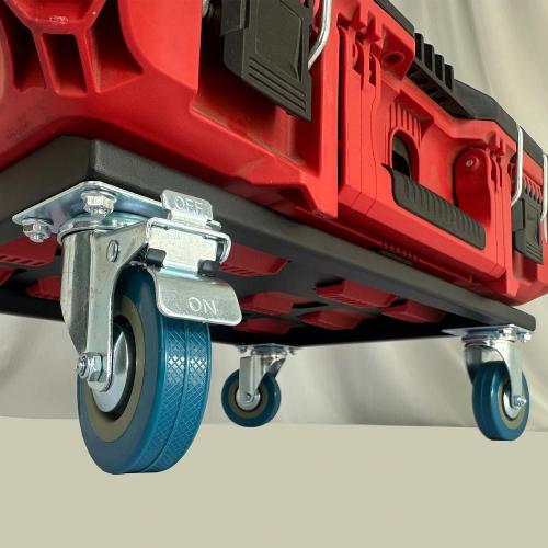 Duty Tool Box Dolly for Milwaukee Packout, Black | Compatible with Milwaukee Packout Carts, Fit for Packout Tool Box, Made of Metal, Withstand up to 220 Lbs of Pressure