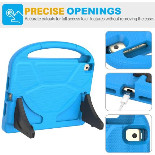 SUPLIK Kids Case for iPad 9th/8th/7th Generation - iPad 10.2 inch 2021/2020/2019 Case with Built-in Screen Protector, Durable Shockproof Handle Stand Kids Cover for Apple iPad 7/8/9 Gen, Blue