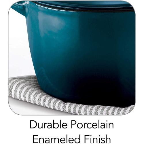 Tramontina Enameled Cast Iron 7-Quart Covered Round Dutch Oven (latte)