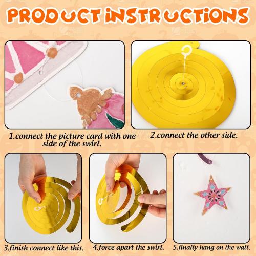 JarThenaAMCS 35Pcs Christmas Nutcracker Hanging Swirls Decoration Watercolor Pink Nutcracker Xmas Cartoon Ceiling Spiral Streamers Ornaments for Home Party Wall Supplies