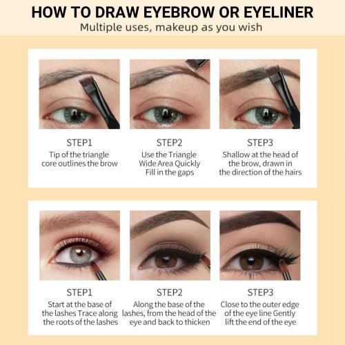 Eyebrow Pomade - Waterproof Brow Pomade for Long-lasting Results,Smudge Proof and Sweat Resistant Formula,Natural Eyebrow Makeup for All Skin Types and Tones - Dark Brown