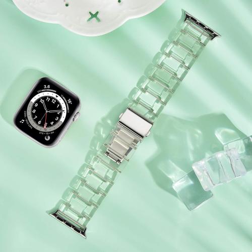 Size 42mm/41mm/40mm V-MORO Resin Bands Compatible with Apple Watch Band 42mm/41mm/40mm Series 11/10/9/8/7 Fashion Lightweight Bracelet Replacement with Stainless Steel Buckle for iWatch Series 6/SE/5/4/3/2/1(38/40/41/42mm)
