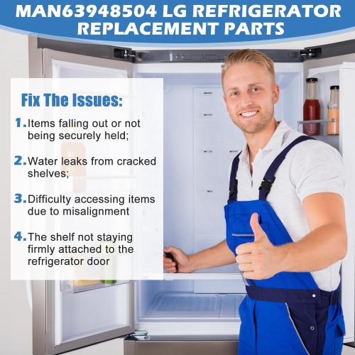 2PACK Upgraded MAN63948504 Refrigerator Door Shelf Bin,Compatible With LG/Kenmore Refrigerator Door Shelf Replacement,Replaces LFXS26973S LMXS28626S LFXC22526D Fridge Door Shelves Basket