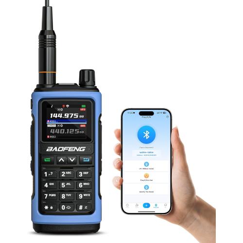 BAOFENG UV-7B Handheld Ham Radio, Chirp & Wireless APP Programmable, UHF VHF FM Aviation NOAA Receiver, 1000 CHs 10 Zones, USB-C Rechargeable, Frequency Copy, SOS Strobe, Walkie Talkie for Outdoor