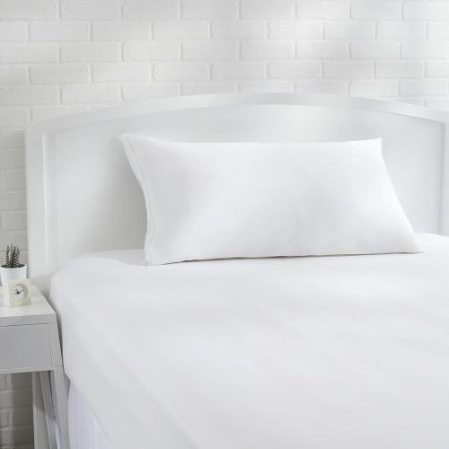 Amazon Basics King Pillow Protector with Zipper, Breathable 100% Cotton Hypoallergenic, Tight Weave, Machine Washable, White, 37 x 21 Inches, Pillows Not Included