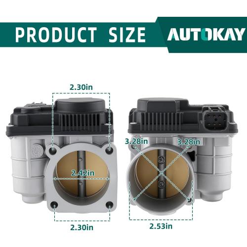 AUTOKAY 16119-AE013 New Electronic Throttle Body with TPS Sensors Fits for Nissan Sentra Altima 2002-2006 X-Trail 2005 2006 2.5L L4 RE# 16119-AE01B 16119-AE01C 16119AE013 GEGT7610-102 16119JF00B