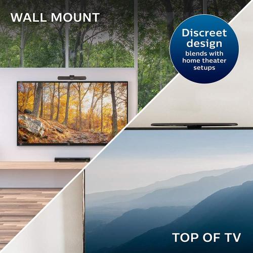 Philips Hover Amplified HD Digital TV Antenna, Long Range Smart TV Antenna, Easy Mount on Top of TV Design, Supports 4K 1080P HD VHF UHF, Signal Booster, Coax HDTV Cable/AC Adapter, SDV7219N/27