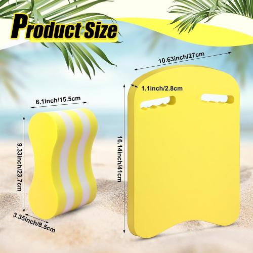 2 Pcs Swimming Kickboard Pull Buoy Set Training Aid Float Pull Buoy Leg Float Swimming Training Equipment Accessories for Hand Leg Adults Children Beginners Exercise Fitness