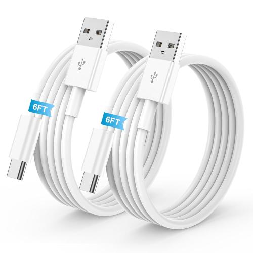 2Pack 6FT USB to USB C Cable for iPhone 17 16 15 Charger Cord, for Apple 17 16 15 Pro/Pro Max/Plus Type C Cord, for iPad Pro 12.9/11, Air 5th/4th Gen, Car Charger Carplay Charging Cable
