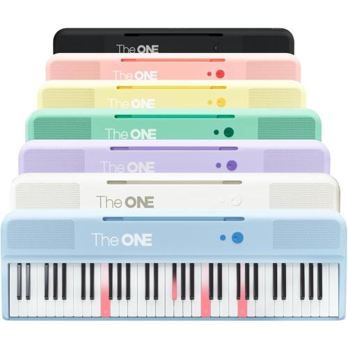 The ONE Smart Keyboard COLOR 61 Keys Piano Keyboard, Music Keyboard with 256 Timbres, 64 Polyphony, 2 Speakers, Built-in LED Lights and Free Apps (Blue)