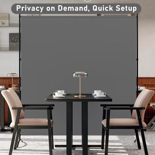 Room Divider Folding Privacy Screens, Portable Room Divider Panel 3 Panel Partition Room Dividers Screen Freestanding Room Partitions and Dividers Fabric Dividers for Room Separation (Grey, 1 Panel)