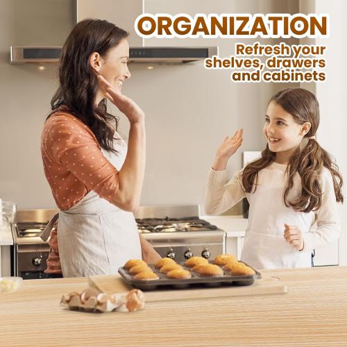 Drawer Shelf Liner for Kitchen Cabinets Non-Adhesive, Non Slip Shelf Paper Waterproof Thickened Cabinet Liners for Shelves, Strong Grip Mats for Cupboard, Dresser, Pantry, Beige, 12 in x 10 FT