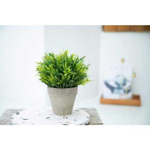 Velener Artificial Grass Potted Plant - Emerald Green Home Decor, Pumpkin Topiary Outdoor & Indoor Fall Plants Home Decor Accents, Coastal Kitchen, Countertops, Classroom, Farmhouse Christmas Decor