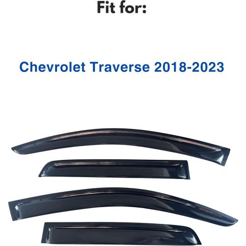 Door Visors Fit for 2018-2023 Chevrolet/Chevy Traverse, Out-Channel Rain Guards Vent Wind Deflectors 4PC, Car Accessories for 18-23 Traverse