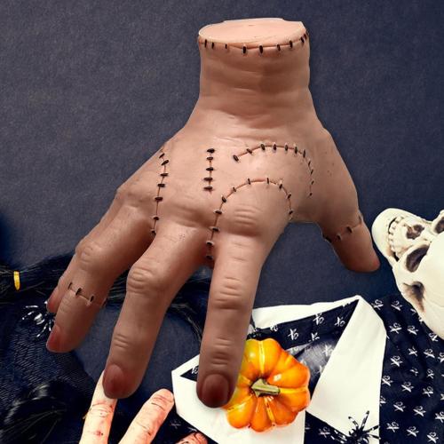 Wednesday Addams Family Hand Props, Halloween Cosplay Hand by Addams Family, Cosplay Hand Scary Props Decorations Gift for Family