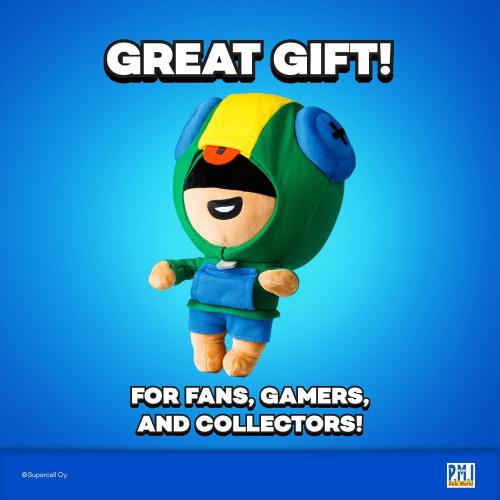 P.M.I. Brawl Stars Plush | 8-Inch Soft & Huggable Stuffed Toy | Collectible Plushie of Leon, El Primo, Colt, or Spike Mystery Pack at Random | Official Licensed Brawler Plush for Fans & Kids