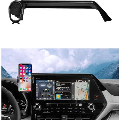 Autorder Custom Fit for Car Phone Holder 2020 2021 2022 Toyota Highlander Lmited/Platinum Accessories Phone Mount 12.3 Screen Cell Phone Automobile Cradles Hands-Free 360 Degree Rotation