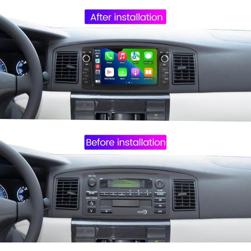Android Double Din Car Stereo for Toyota Corolla E120 2000 2001 2002 2003 2004 2005 2006, 7 Inch Touch Car GPS Radio Wireless Car-Play Android Auto Support WiFi Blue-Tooth FM RDS, 2GB RAM 32GB ROM