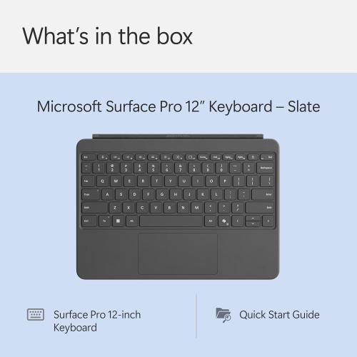 Microsoft Surface Pro Keyboard for Surface Device, Keyboard Only, Alcantara Material, Slate