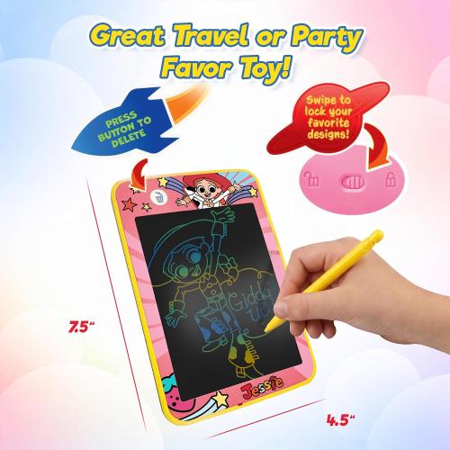 JA-RU Toy Story Rainbow Drawing Tablet Colorful Draw Pad (1 Buzz Lighyear Tablet) Car Trip Toys Mess-Free Small Kids Write Board | Woody, Buzz Lightyear, & Jessie Travel Entertainment. 7916-1B