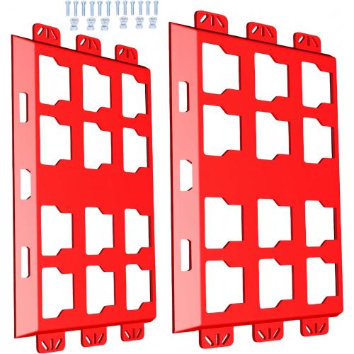 NyVoozy Packout Mounting Plate, Metal Base for Milwaukee Toolboxes, Wall or Floor Mount (2, red)