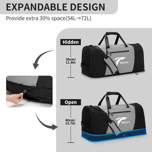 Tolaccea Expandable, Grey-A2, 60 x 30 x 30-40cm