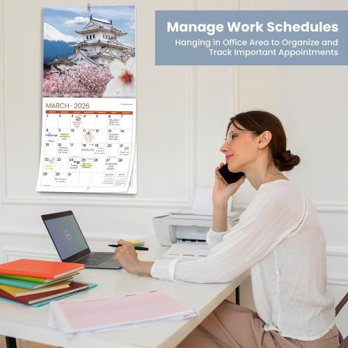 2026 Calendar, Castles Monthly Wall Calendar 2026 Runs from Nov 2025 – Dec 2026, Hanging Wall Calendar, 11.6 x 24Opened, Full Page Layout for Organizing, Perfect Present