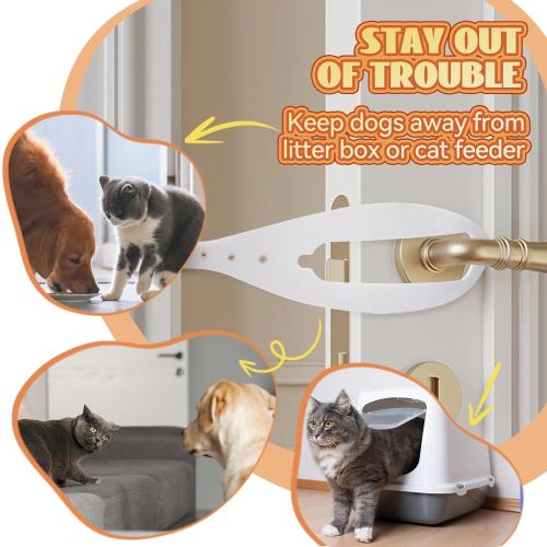 TGIOW Cat Door Latch, Cat Door Stopper Keep Open 2.5-6, 2 Pcs, White