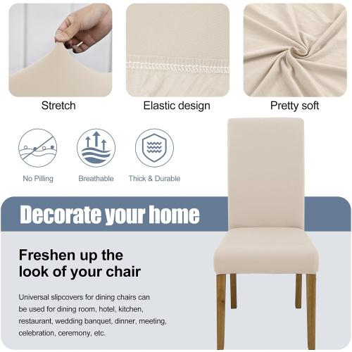 BIETYONE Chair Covers,Dining Room Chair Covers Set of 2,Stretch Kitchen Chair Cover,Washable Dining Chair Cover,Parsons Chair Slipcovers Protective,for Home,Restaurant,Banquet