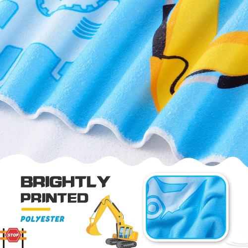 WERNNSAI Truck Kids Beach Towel for Boys - 30” x 60” Truck Sand Free Swim Towels for Boys Bath Pool Camping Travel Towel Quick Dry Ultra Absorbent Super Soft Beach Blanket Bath Shower Towel