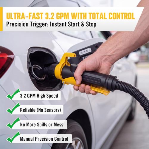 ReliaRoads Dual Power Fuel Transfer Pump, Cordless Fuel Pump Compatible with DEWalt 20V and Milwauke 18V Batteries, Upgraded 3.2 GPM Portable Pump for Diesel, Water, Gasoline (Battery Not Included)
