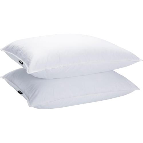 Size 20x 36 Goose Feather Down Bed Pillows for Sleeping(2 Packs)- Fill Weight,Double-Layer Downproof Fabric Design,Goose Down Filling,600 Thread Count,Cotton Cover