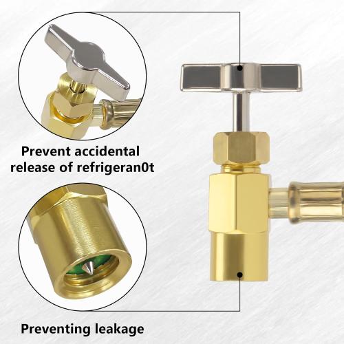 BFXM R134A Refrigerant Charge Hose, AC Recharge Hose with Gauge