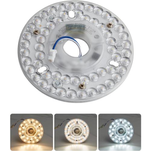 LED Fan Light Kits Replacement, LED Light Kit 15W 120V 2000LM 3 Color Temperature 3000K 4500K 6000K Ceiling Fan Led Replacement, Pack of 1