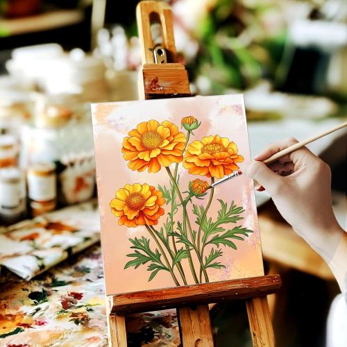 GLASSWINDS 12 Pcs Pre Drawn Canvas to Paint for Adults, 8 X 10 Inch Pre Printed Canvases for Painting, Prepare Printed Canvas Set Sip and Paint Kit for Paints Party Favors(Flower)