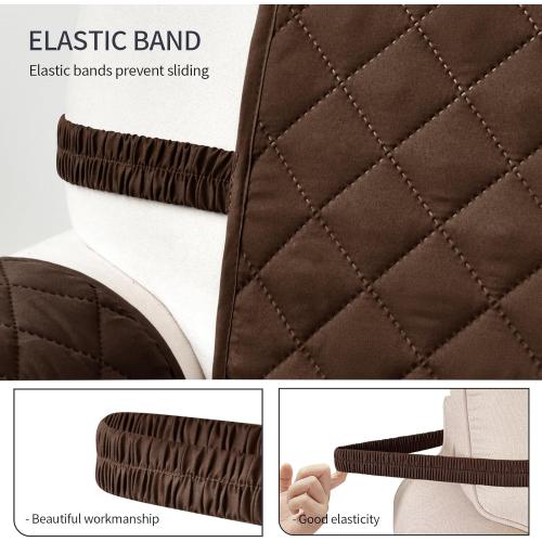 Home Reversible Couch Cover Sofa Cover Washable Furniture Protector Cover with Elastic Straps Water Resistant for Dogs Pet Friendly (68''Sofa,Chocolate/Beige)