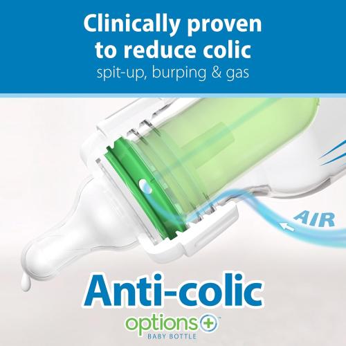 Dr. Brown's Preemie Flow Bottle Set, Anti-Colic Options  Baby Bottles with Preemie Flow and Level T Nipples, 4oz/120mL, 0m  – 3 Pack