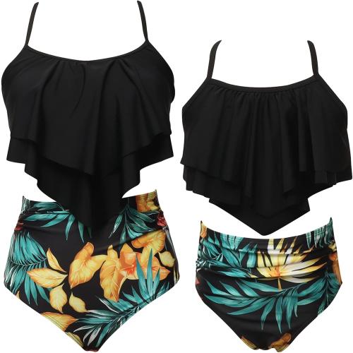 Size M WIWIQS Summer Cute Baby Girls Bikini Set Family Matching Swimwear Mommy and Me Swimsuit