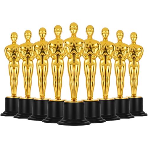 24 Pcs Gold Award Trophies,Mini Trophy Party Favors for Celebrations,Classroom prizes,Competitions and Party Decorations,Awards Trophy for Kids and Auldt