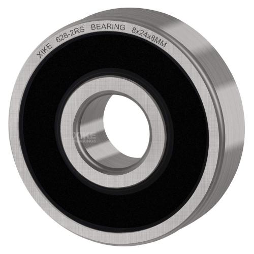XiKe 628-2RS Double Rubber Seal Bearings 8x24x8mm, Pre-Lubricated and Stable Performance and Cost Effective, Deep Groove Ball Bearings(4 Pack).