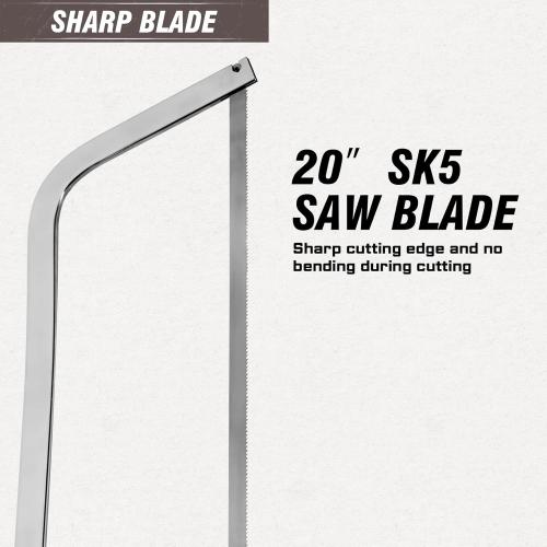 KATA Bone Meat Saw for Butchering: 20-Inch HackSaw Butcher Saw for Deer-Meat & Bone Cutting with SK5 Blade - Handsaws for Butchering at Home, Meat Processing, Processed Livestock and Game