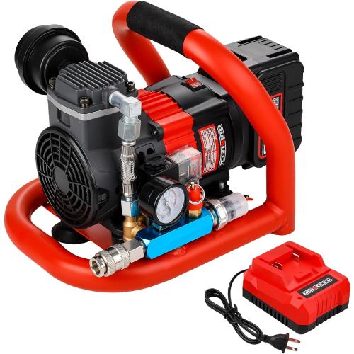 Ultra Quiet Cordless Air Compressor Compatible with for Makita Battery,Portable Air Compressor Oil Free 18V 18.5V 21V,60dB,Small Lightweight Universal for Woodwork Nailing Car Pneumatic Tool