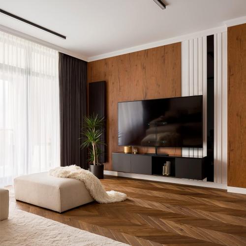 ONKRON Universal TV Stand for 32-65 Inch Screen up to 77 lbs, Height Adjustable, Swivel TV Stand Pedestal, VESA 100x100-400x400, Table Top TV Mount Stand with Tempered Glass Base Black