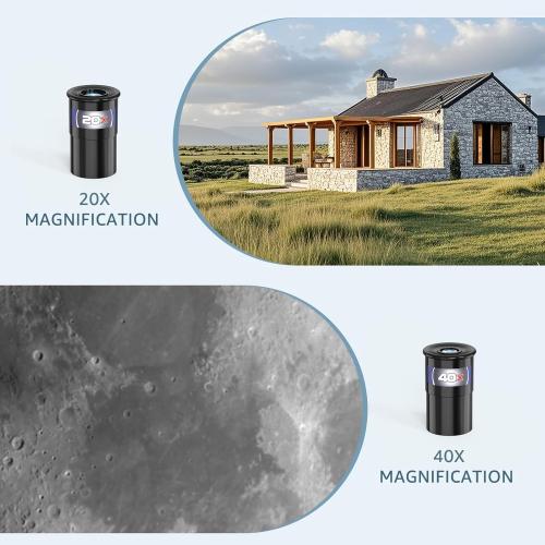 ToyerBee Kids Telescope, Space Toys with 3 Eyepieces & Compass, Portable Science Kits for Kids as Astronomy Gifts, Great Educational Telescope and Stem Toys to See Moon, Buildings and Animals